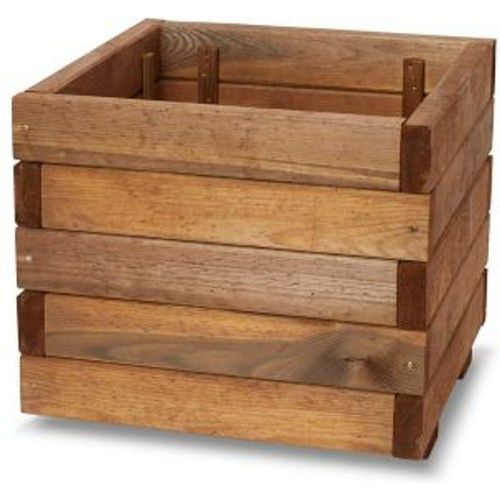 Pot Carré Bois Blooma Bopha Marron 40 X 40 X H.35 Cm