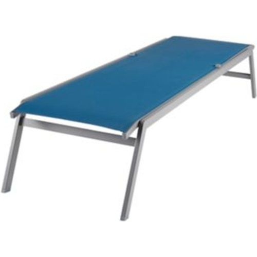 Bain De Soleil En Métal Et Toile Goodhome Batz Bleu