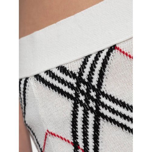 Burberry Minijupe À Losanges - Blanc