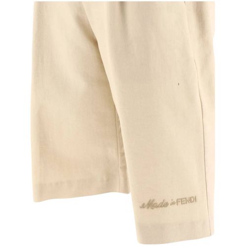 Fendi Kids Short En Coton Mélangé - Tons Neutres
