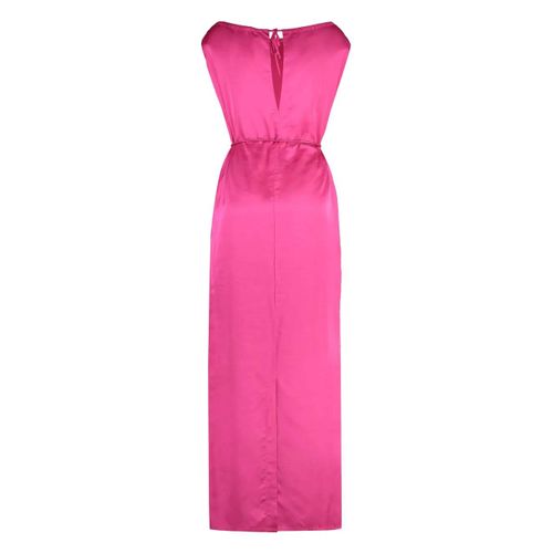 Yves Salomon Robe En Satin À Coupe Longue - Rose
