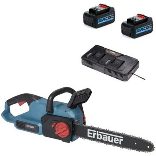 Tronçonneuse sur batterie Erbauer ECSG3640-Li 18V guide 40 cm (avec 2 batteries et chargeur)