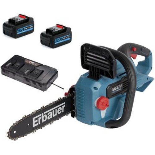 Tronçonneuse sur batterie Erbauer ECSG18-Li 18V guide 30 cm (avec 2 batteries et chargeur)