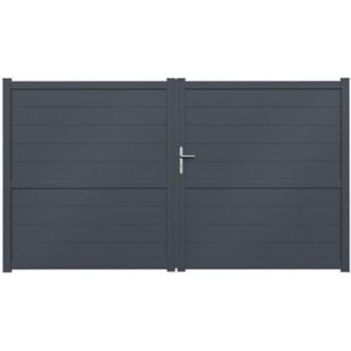 Portail Jardimat Aluminium Perth Gris Anthracite - 350 X H.170 Cm