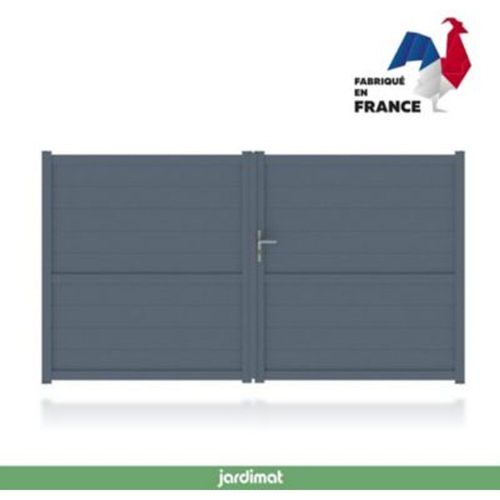 Portail Jardimat Aluminium Perth Gris Anthracite - 300 X H.170 Cm