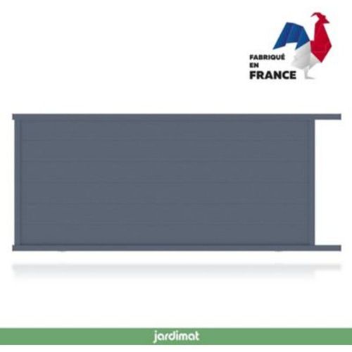 Portail Jardimat Coulissant Aluminium Chalon Gris 7016 - 400 X H.160 Cm