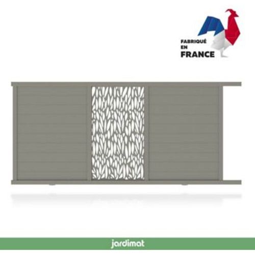 Portail Jardimat Coulissant Aluminium Neva 3 Gris 7039 - 350 X H.174 Cm