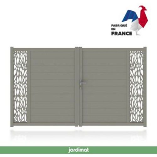 Portail Jardimat Aluminium Neva 3 Gris 7039 - 300 X H.180 Cm