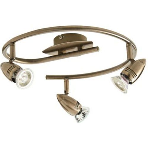 Plafonnier 3 Spots Aspis Métal Laiton Gu10 3x50 W