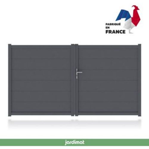 Portail Jardimat Aluminium Chalon Gris 7016 - 300 X H.167 Cm