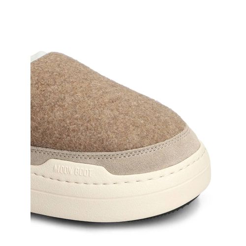 Moon Boot Mules Park En Feutre - Tons Neutres