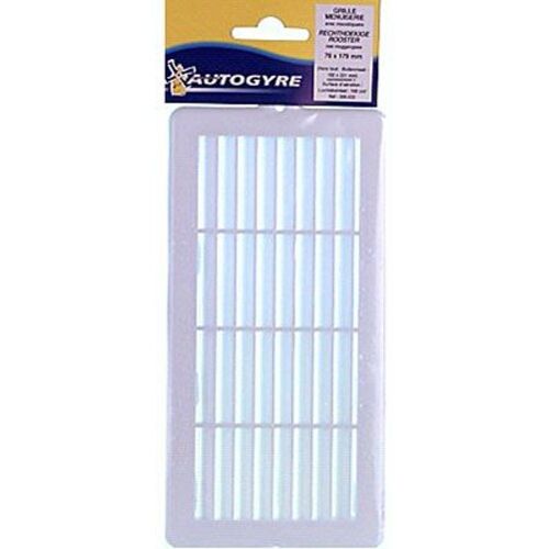 Grille de ventilation menuiserie 179x78 mm blanche