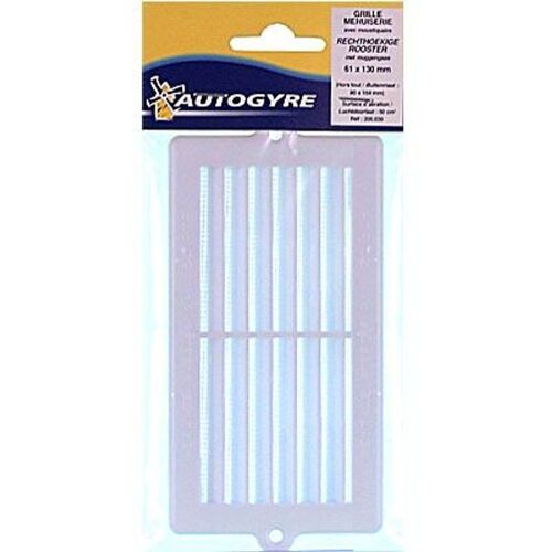 Grille de ventilation menuiserie 130x61 mm blanche