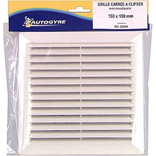 Grille de ventilation à clipser 150 x 150 mm coloris blanc