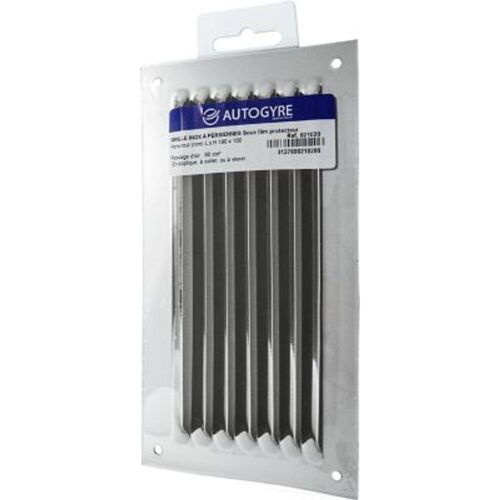 Grille d'aération inox Autogyre à persiennes sans moustiquaire 190 x 100 mm