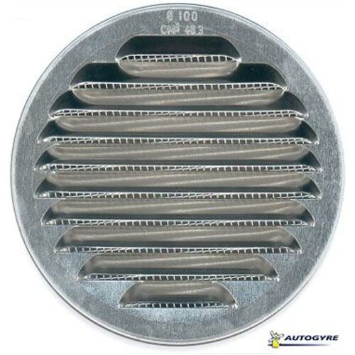 Grille d'aération métal Autogyre à persiennes brut - 100 mm
