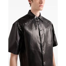 Prada Chemise En Cuir - Noir