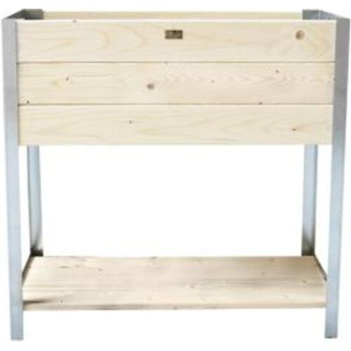 Carré Potager Bois Et Zinc Galva 78 X 36 X H.72 Cm