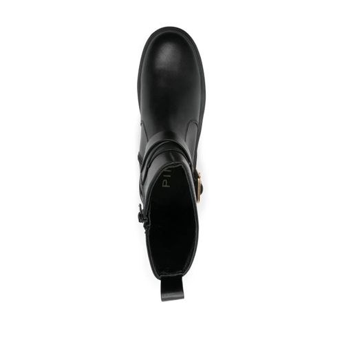 Pinko Bottes En Cuir - Noir