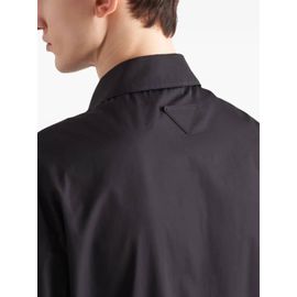 Prada Surchemise En Coton À Fermeture Zippée - Noir