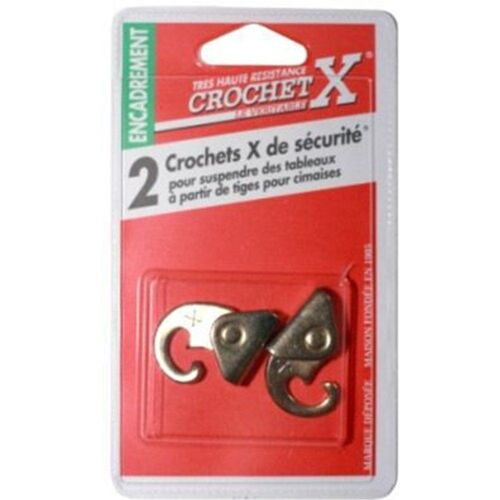2 crochets cimaise de sécurité autobloquant