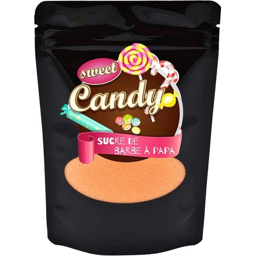 KALANKA-saveur sucre | saveur ORANGE | sucre coloré pour barbe à papa, machines à barbe à papa, pop-corn, décoration, 1 x 200g