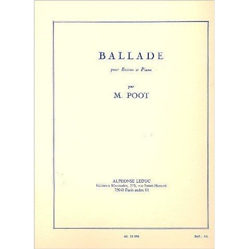Ballade Pour Basson Et Piano