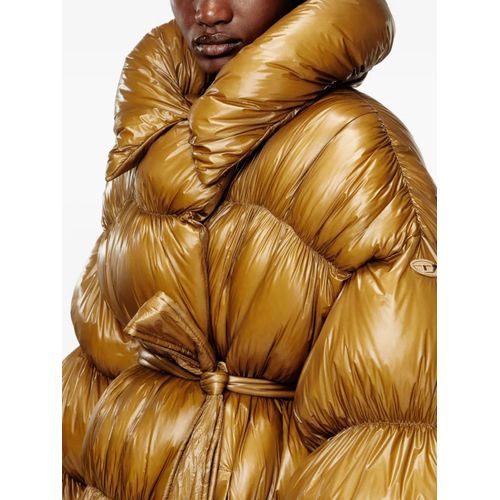 Diesel Doudoune À Taille Ceinturée - Jaune