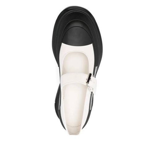 Alexander Mcqueen Escarpins En Cuir À Boucle 45 Mm - Blanc