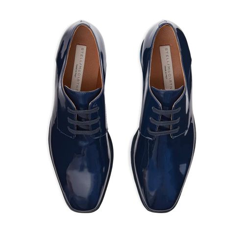 Stella Mccartney Chaussures Lacées À Plateforme - Bleu