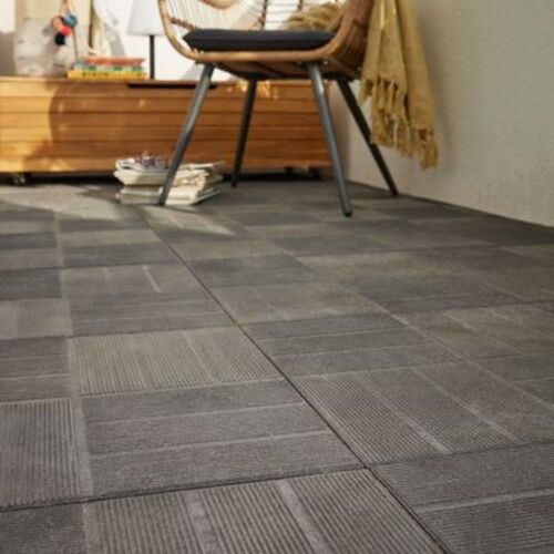 Dalle de terrasse composite anthracite Blooma Angara 40 x 40 cm