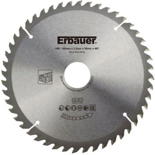 Lame de scie circulaire Bois Erbauer - 180 x30/20/16 coupe fine 48 dents