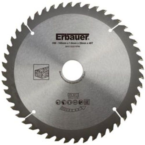 Lame de scie circulaire pour le bois Fine Erbauer - 165x20/16 mm