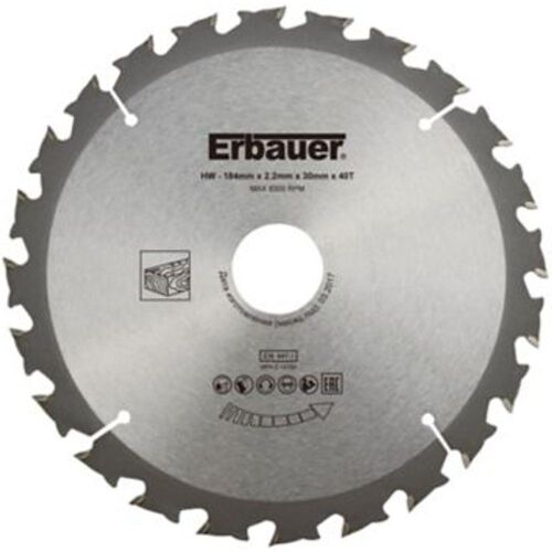 Lame scie circulaire TCT - 184 x30/20/16 Moyenne 40 dents