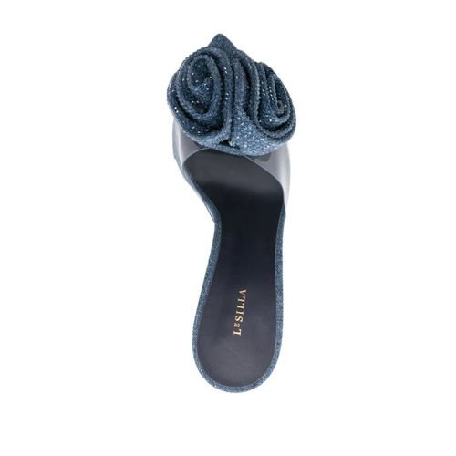 Le Silla Mules Rose 110 Mm En Jean - Bleu