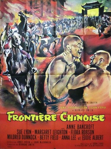 Frontière Chinoise / Seven Women / 7 Women- Véritable Affiche De Cinéma Pliée - Format 120x160 Cm -De John Ford Avec Anne Bancroft, Sue Lyon, Margaret Leighton, Flora Robson- 1965