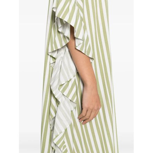 Bambah Robe-Caftan Raya À Volants - Vert