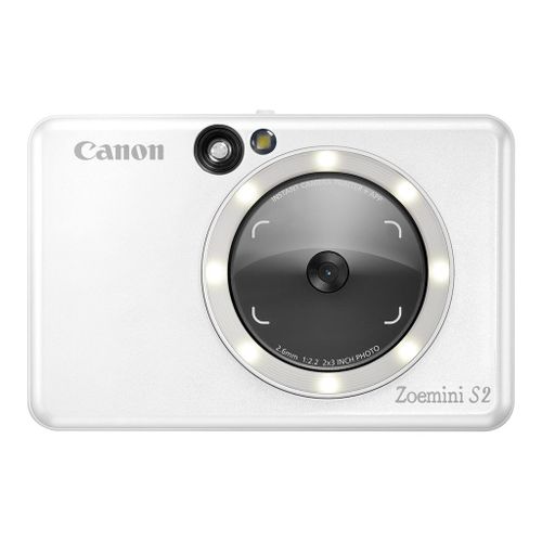 Appareil photo Compact Canon Zoemini S2 Blanc compact avec imprimante photo instantanée - 8.0 MP - Bluetooth, NFC - blanc perle