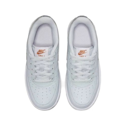 Nike Kids Baskets Air Force 1 'white/Metallic Silver' - Gris
