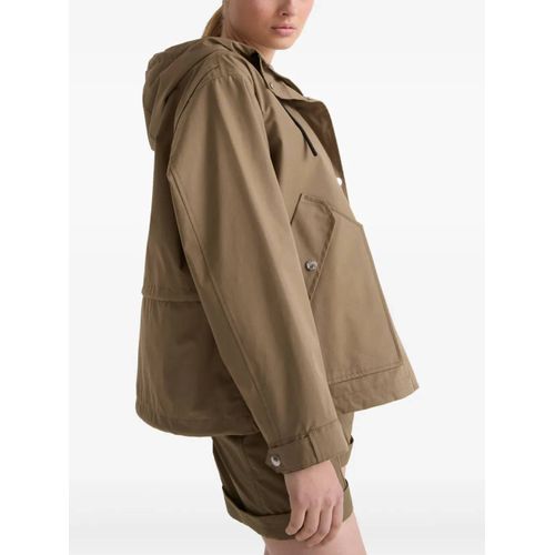 Yves Salomon Veste En Coton Mélangé - Marron