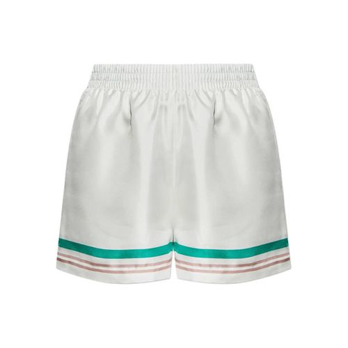 Casablanca Short En Soie À Rayures