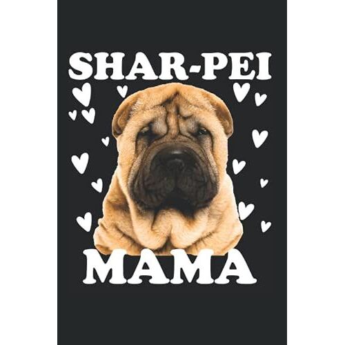 Mama Mom Zum Muttertag Für Mutter Hundemama Mom: Din A5 Kariert 120 Seiten / 60 Blätter Notizbuch Notizheft Notiz-Block Shar-Pei Hunde Motive Für Hundeliebhaber