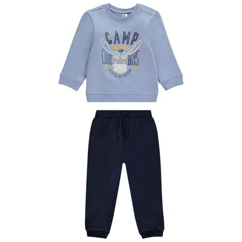 Ensemble Jogging Molleton Avec Puff Print Pour Bébé Garçon - Bleu