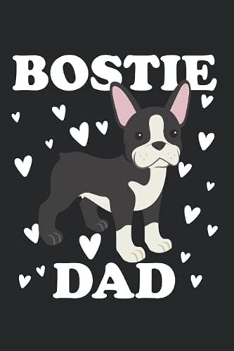 Bostie Papa Papa Papa Pa Vater Zum Vatertag: Din A5 Liniert 120 Seiten / 60 Blätter Notizbuch Notizheft Notiz-Block Lustige Boston Bull Terrier Hunde Motive Hundeliebhaber