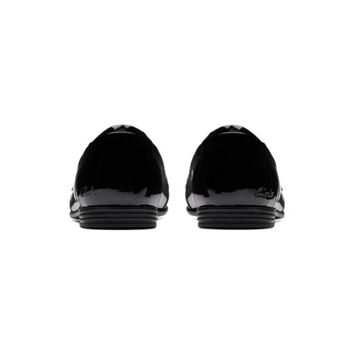 Clarks Kids Mocassins En Cuir Verni - Noir