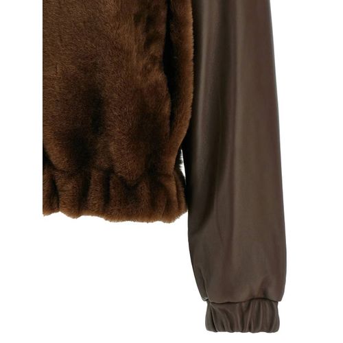 Fabiana Filippi Veste Bomber En Cuir - Marron