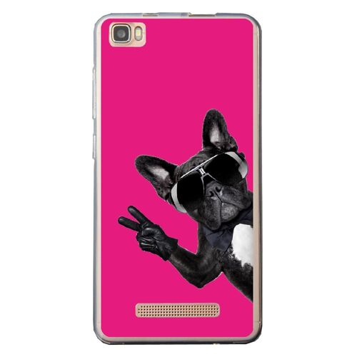 Coque Souple Pour Haweel H1 Avec Impression Motifs Chien À Lunettes Sur Fond Fus