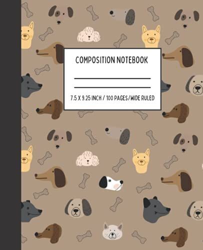 Cute Little Puppies Wide Ruled Composition Notebook