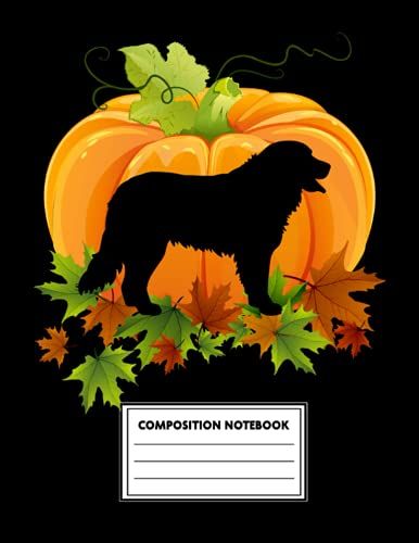 Puppy Bernese Mountain Dog Pumpkin Halloween Composition Notebook: Wide-Ruled, 8.5 X 11, 120 Pages, For Kids, Teens, Girls, Boys And Adults (Composition Notebooks)