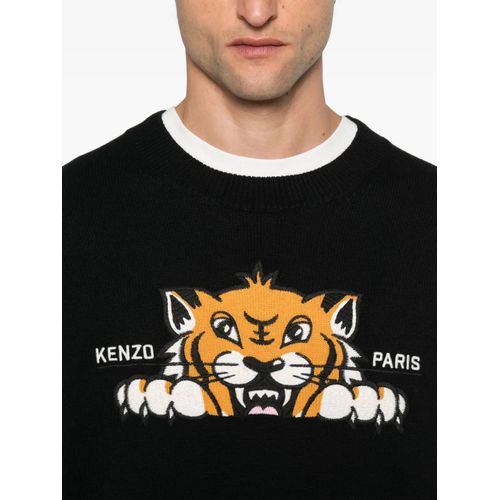 Kenzo Pull À Tigre Brodé - Noir